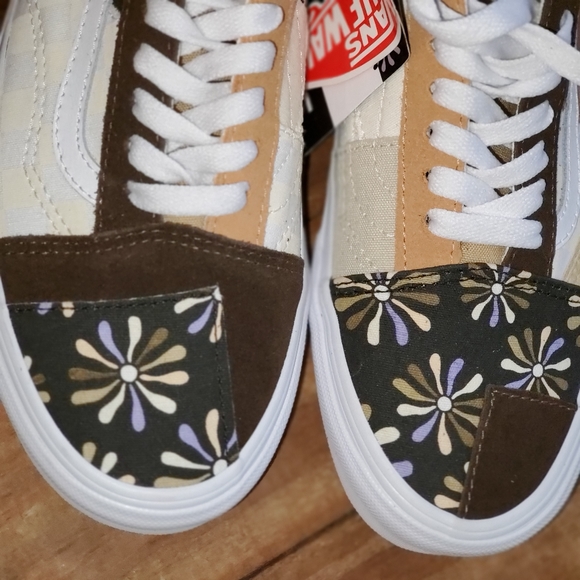 Brown Patchwork Vans - Picture 4 of 8